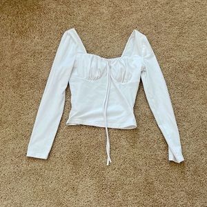 White long sleeve top!